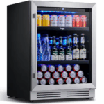 140-Can Beverage Cooler & Fridge - Compressor Cooling, 34-54°F Steel Door