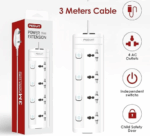 PEGANT 4 Way 3M Power Extension Cord 4 Universal Outlets Electrical Strip - Image 2