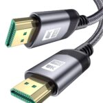sweguard HDMI Cable 8K 10M [8K@60hz, 4K@144Hz], HDMI 8K HDMI 2.1 Cable Ultra High Speed Braided Cord 48Gpbs